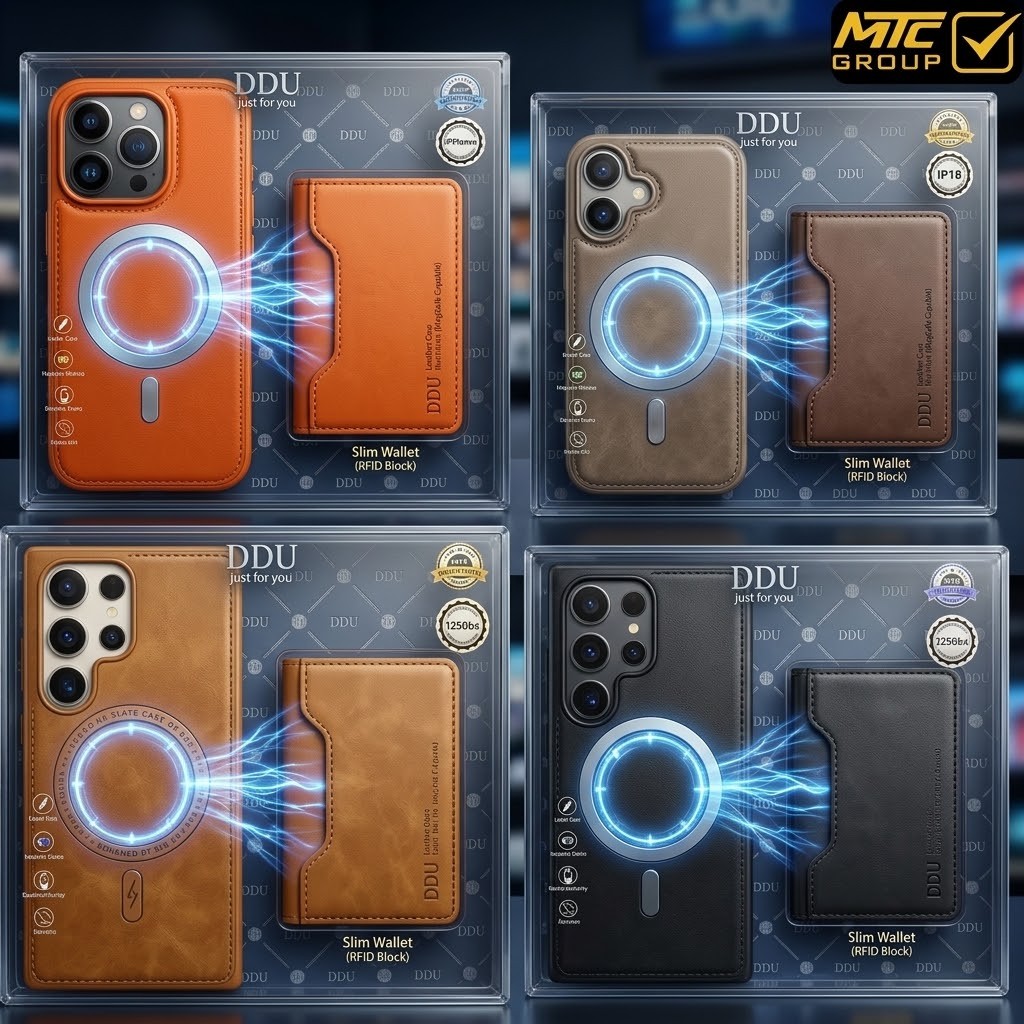 جراب جلد محفظة Leather Wallet Phone Case DDU