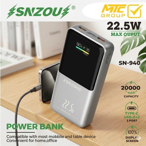 20000 22.5W SN-940 SNZOU POWER BANK