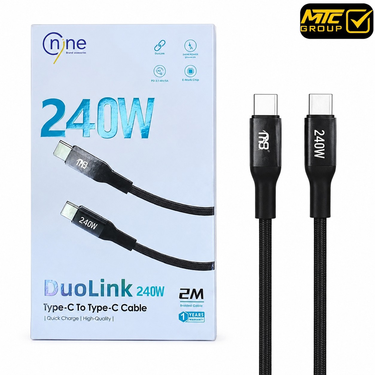 كابل سنجن (تايب سي إلى تايب سي) 2 متر 240 واط CL CNJNE 2M TC/TC 240W