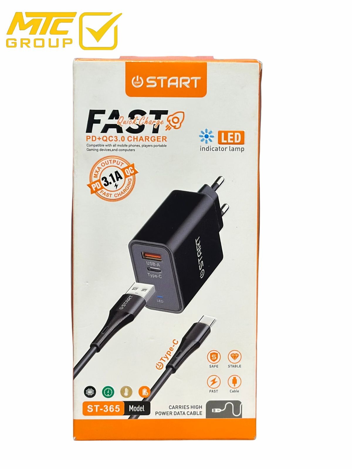 شاحن ستارت (تايب سي) CH START ST-365 TC