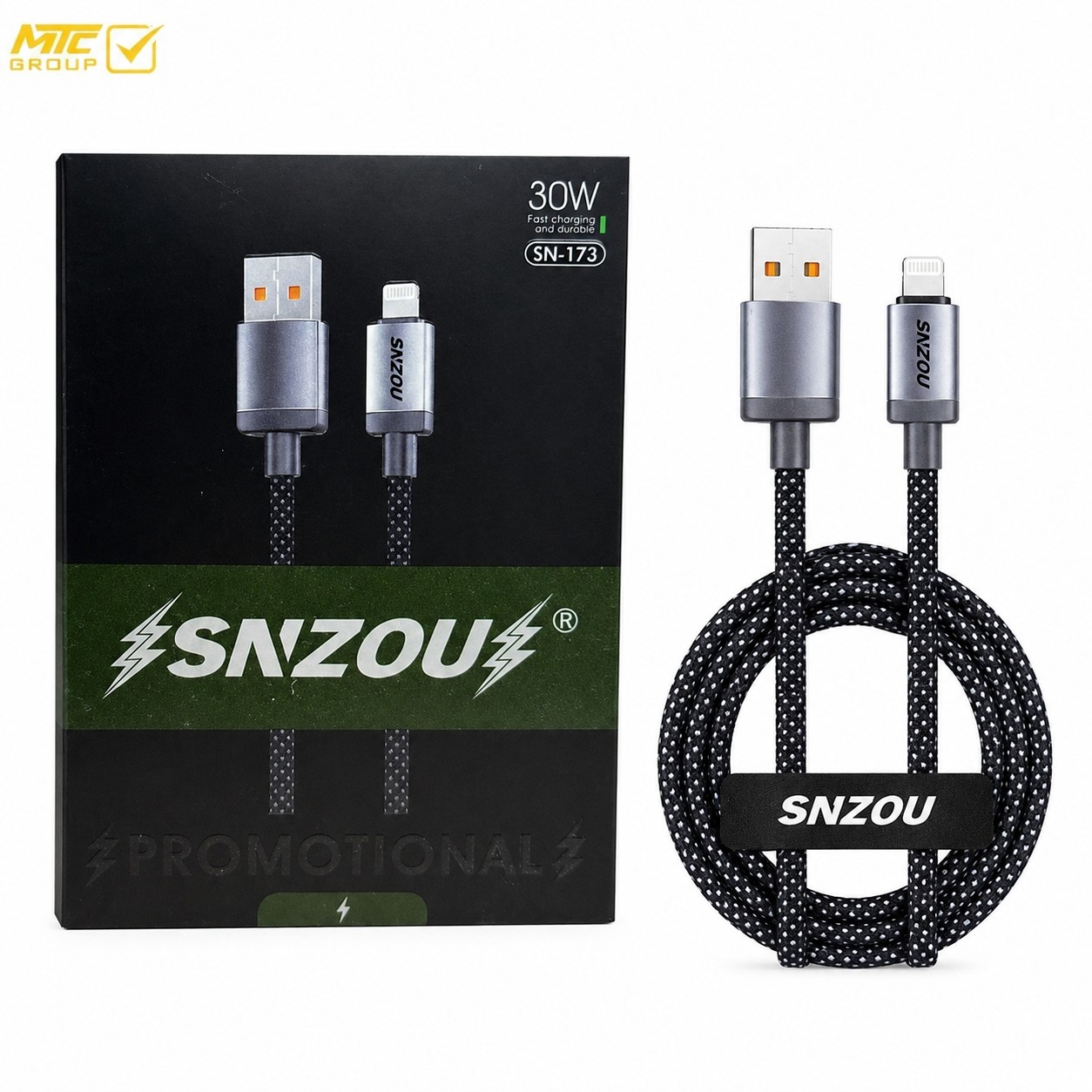 كابل سنزو (ايفون ، يو إس بي) 30 واط CL SNZOU SN-173 IPH