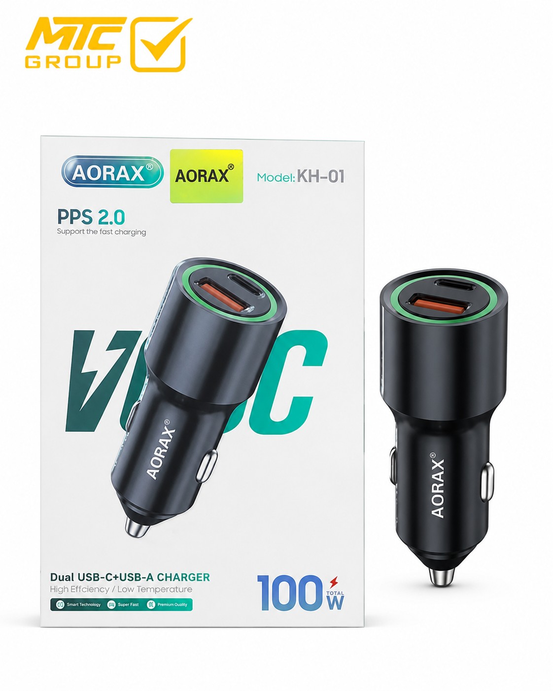راس شحن سياره اوراكس 100 واط CC AORAX KH-01