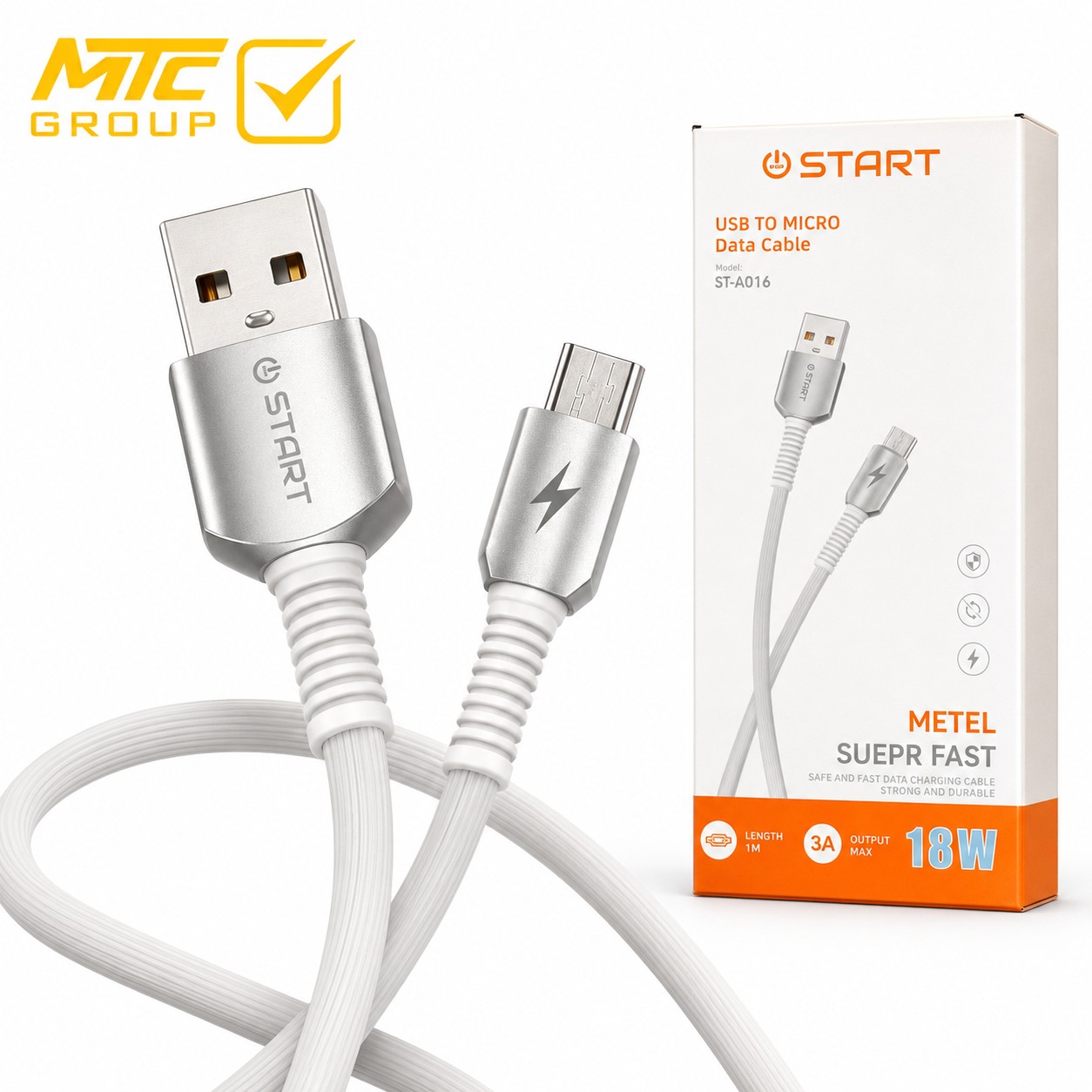 كابل ستارت (مايكرو ، يو إس بي) 18 واط CL START ST-A016 MICRO