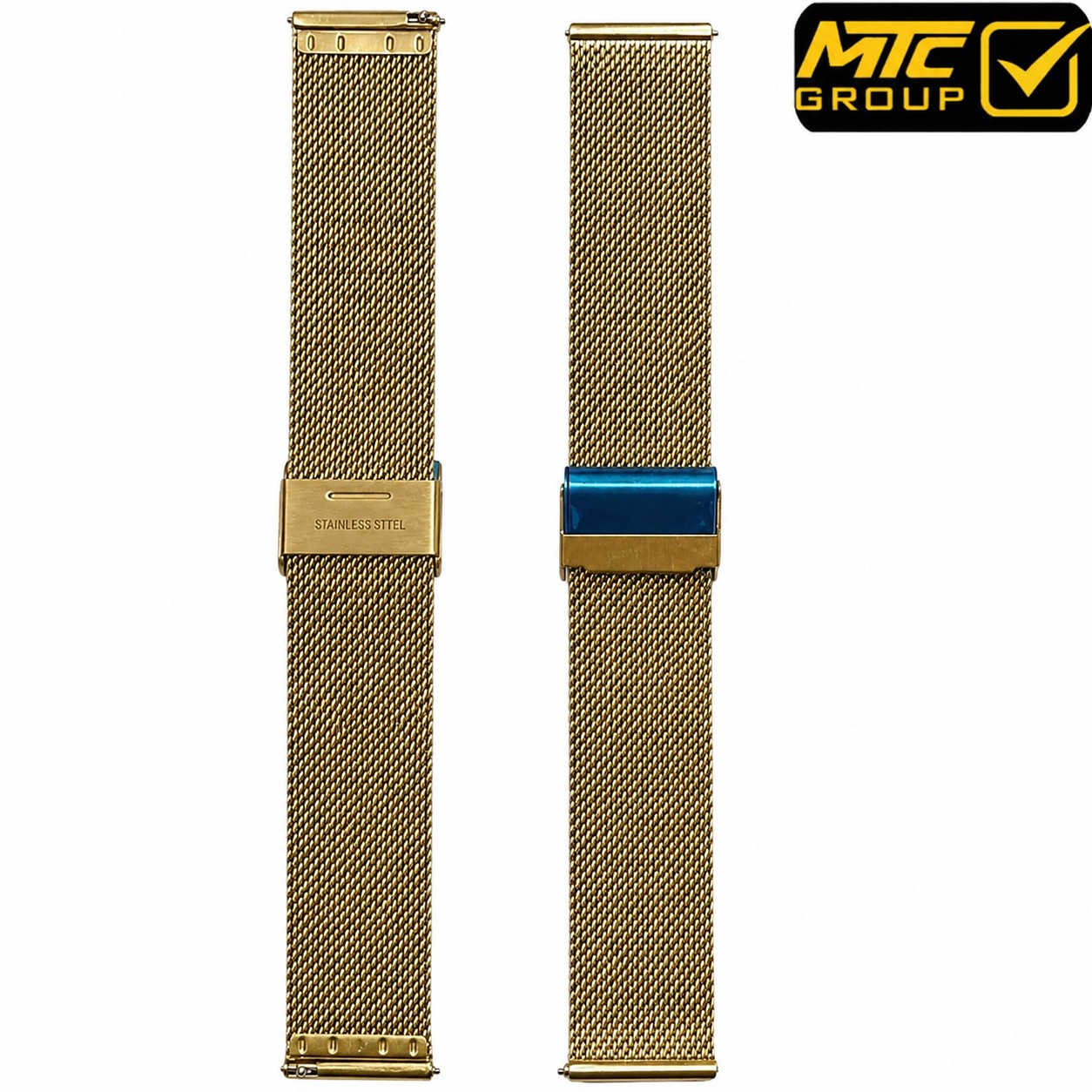سوار ساعة مغناطيسي معدني ذهبي من الفولاذ المقاوم للصدأ  Stainless Steel Metal Strap GOLD Watch Bands