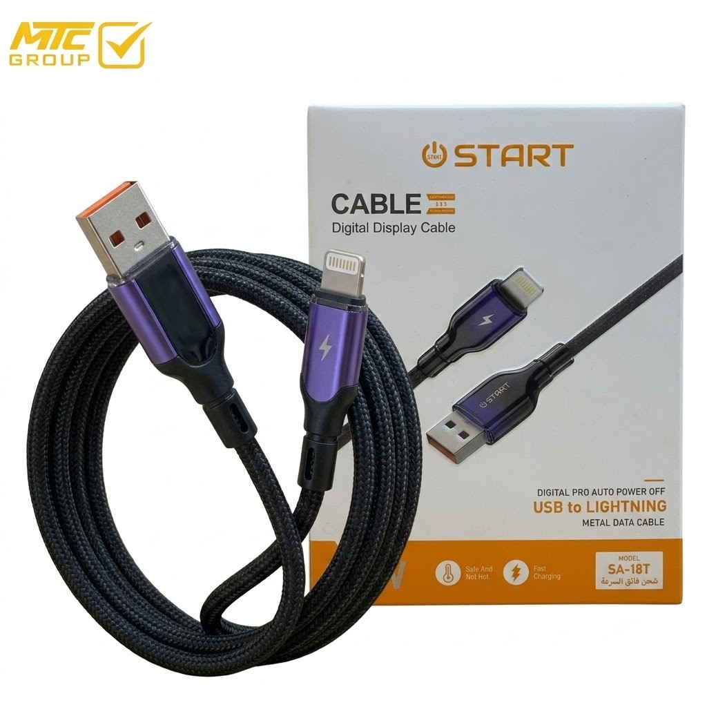 كابل ستارت (ايفون ، يو إس بي) 25 واط CL START IPH SA-18T