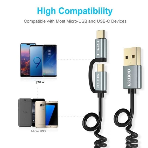 كابل تشوتيك 2 في 1 2CL CHOETECH 2IN1 XAC-0012-102