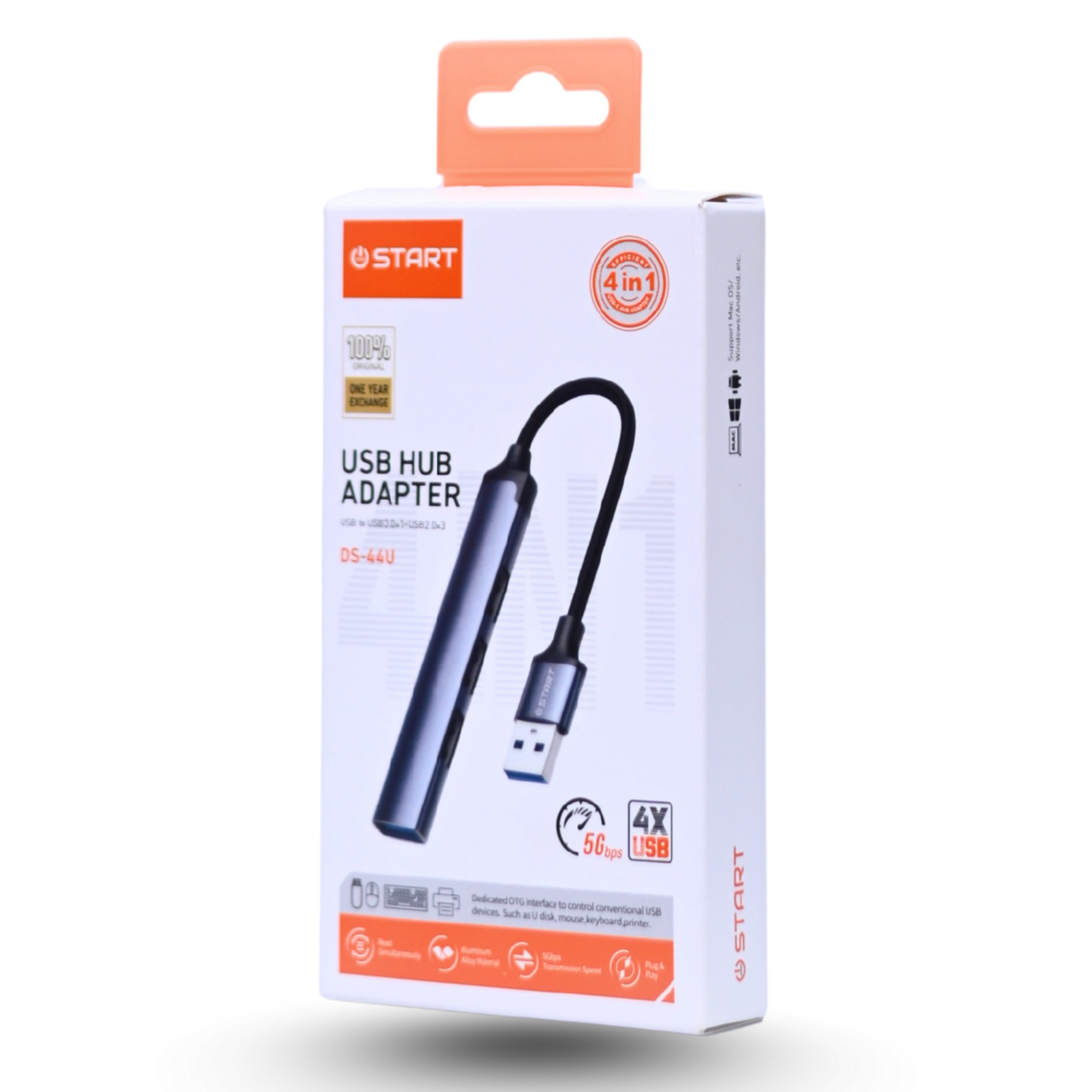 مشترك منافذ يو اس بي HUB USB-A DS-44U 4IN1