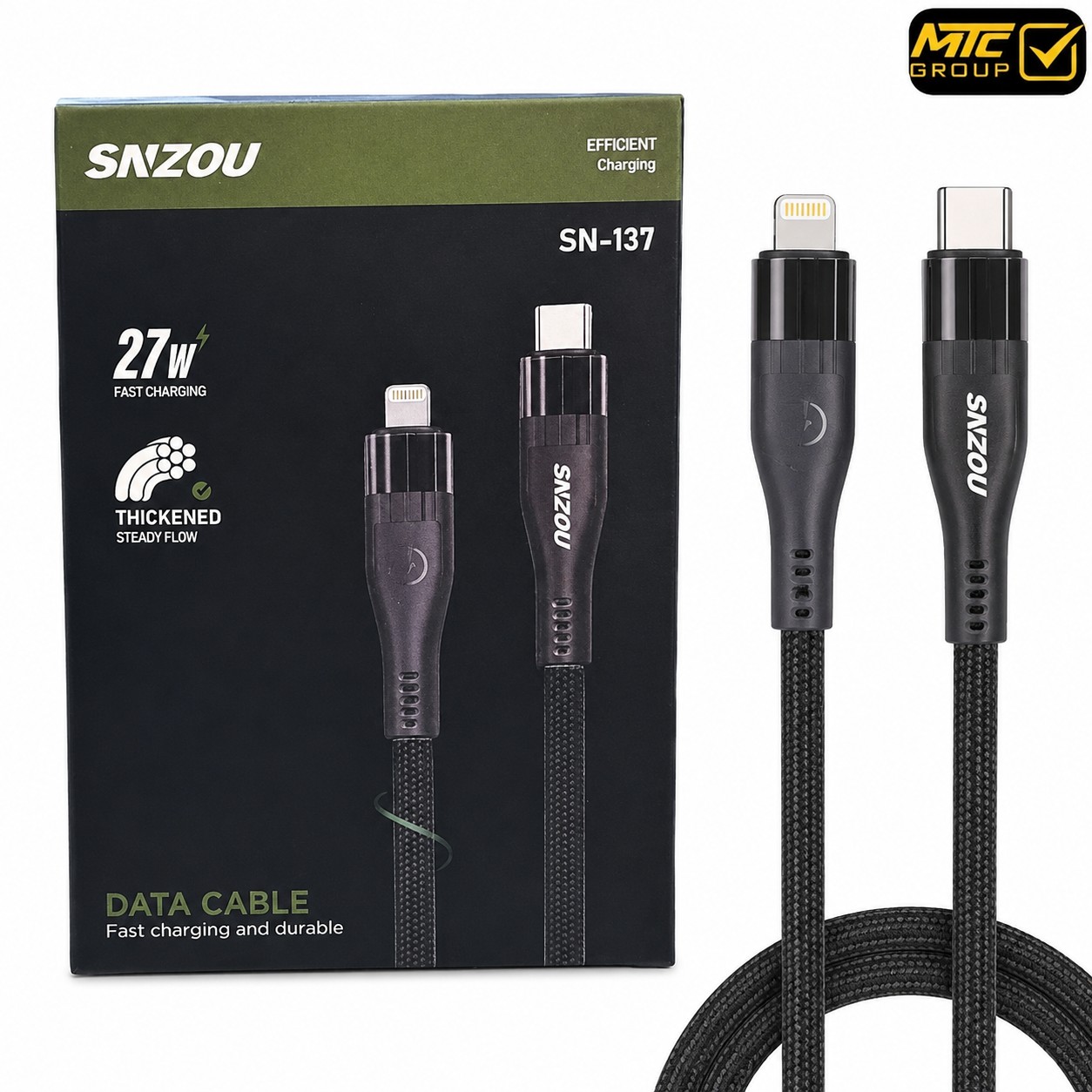 كابل سنزو (ايفون ، تايب سي) 27 واط CL SNZOU SN-137 TC/IPH