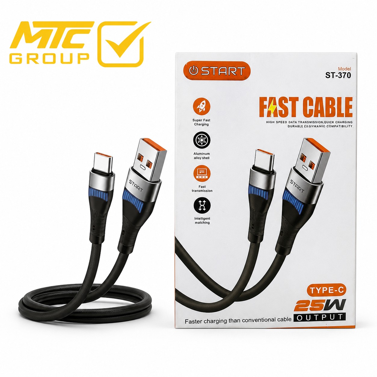 كابل ستارت (تايب سي ، يو إس بي) 25 واط CL START ST-370 TC