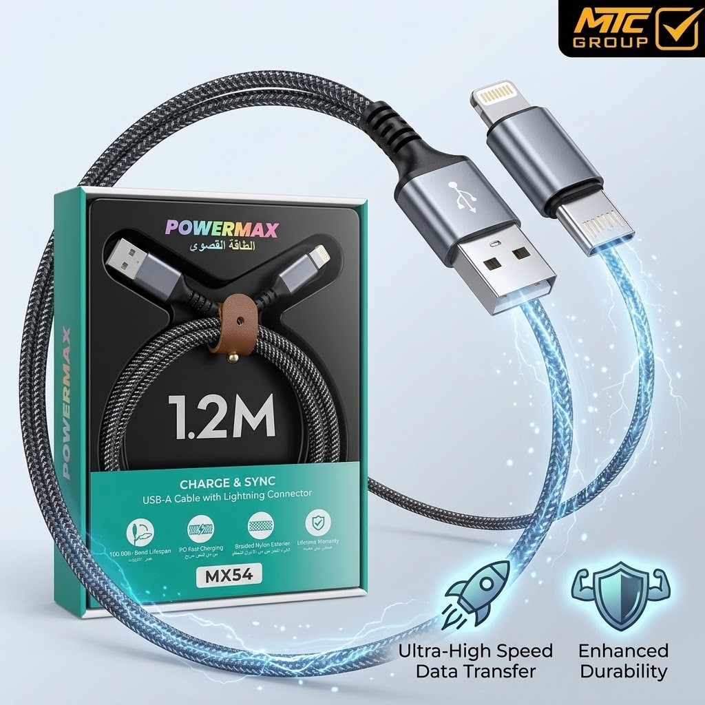 CL IPHONE POWER MAX (MX54) كابل شحن ايفون ( يو اس بي - ايفون )
