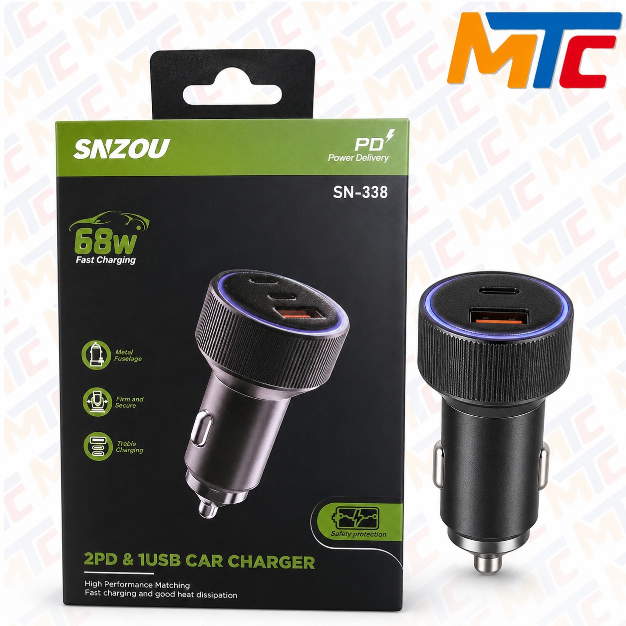 شاحن سيارة CAR CHARGER SNZOU SN-338 67W