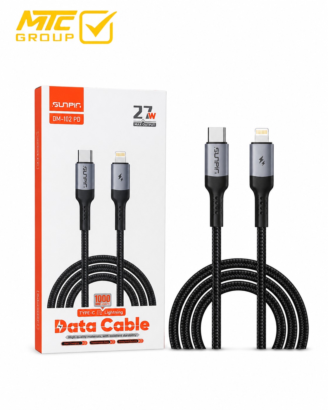 كابل صن بين (تايب سي ، ايفون) 27 واط CL SUNPINTC/IPH 27W