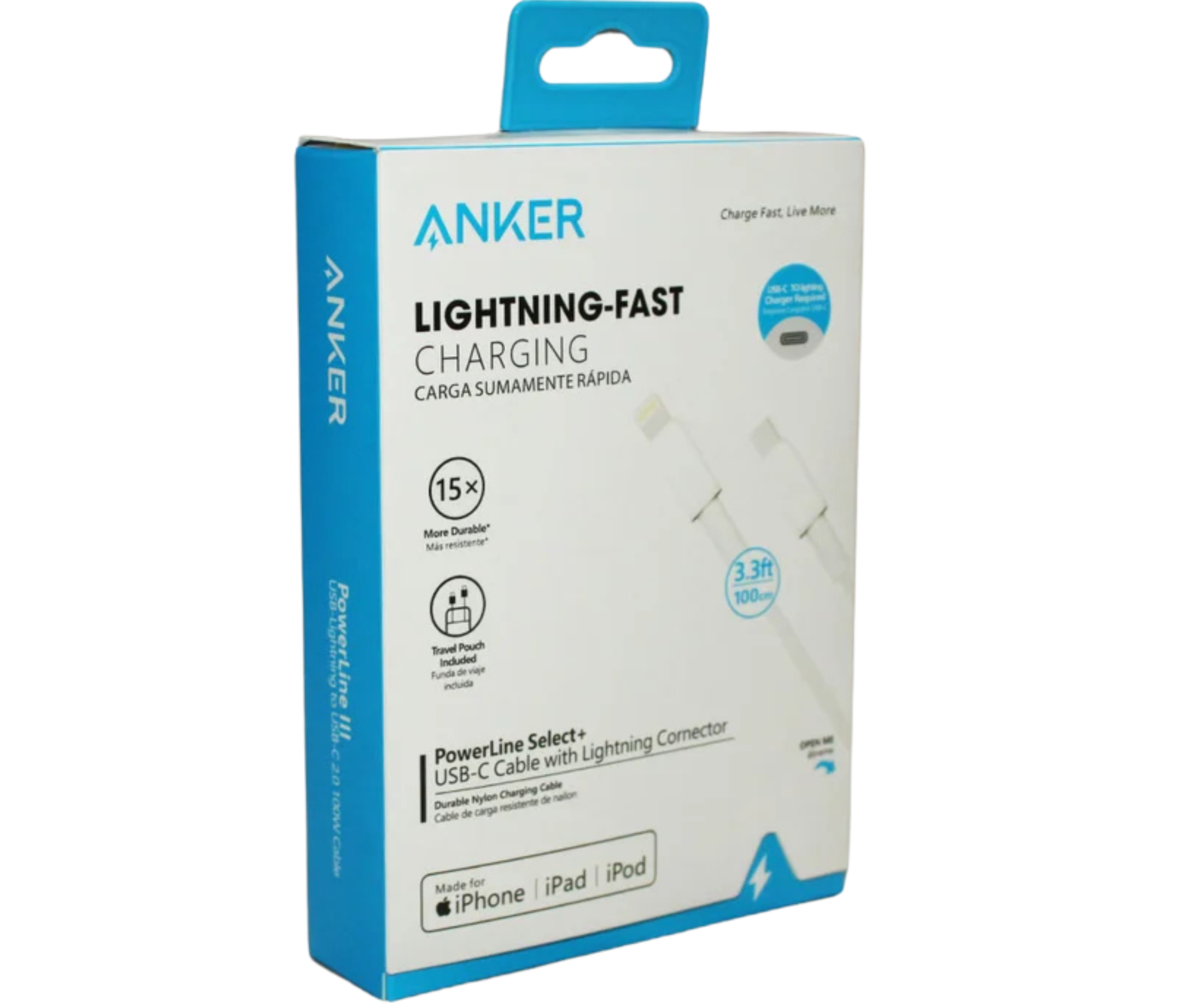 CL ANKER USB-C Cable with Lightning Connector BOOK -CO