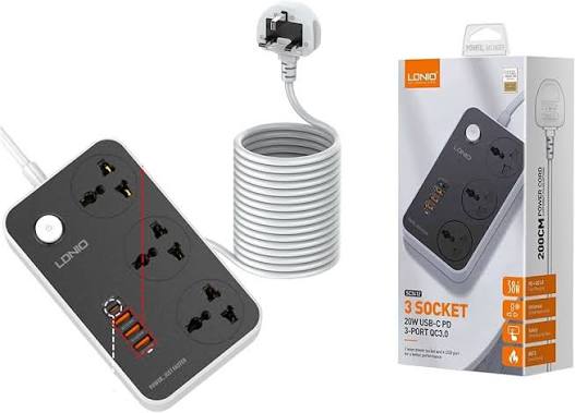 مشترك وشاحن ٣٨ واط LDNIO-SOCKET SC3412