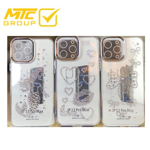 CASE CLEAR DIAMOND FLOWERS