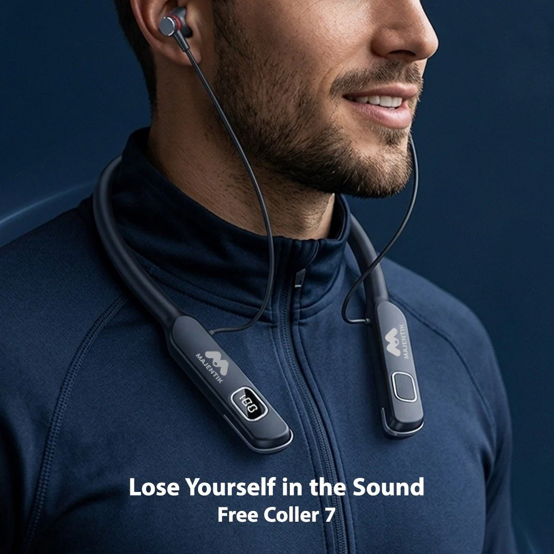 MAJENTIK Free Coller 7 Wireless Neckband Earphone