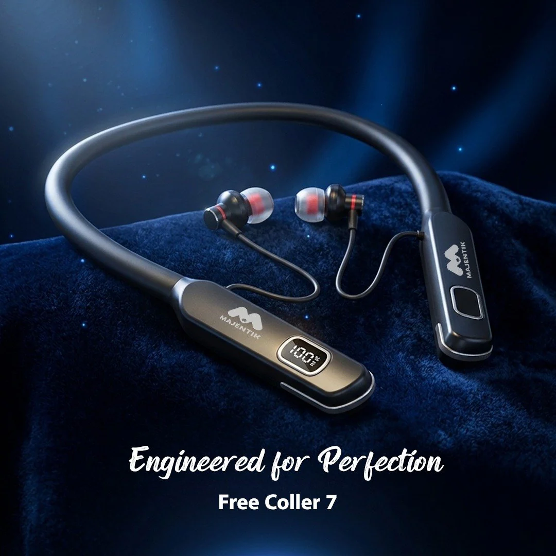 MAJENTIK Free Coller 7 Wireless Neckband Earphone
