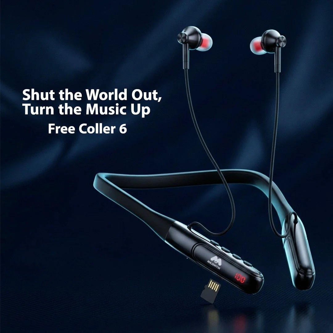 MAJENTIK Free Coller 6 Wireless Neckband Earphones