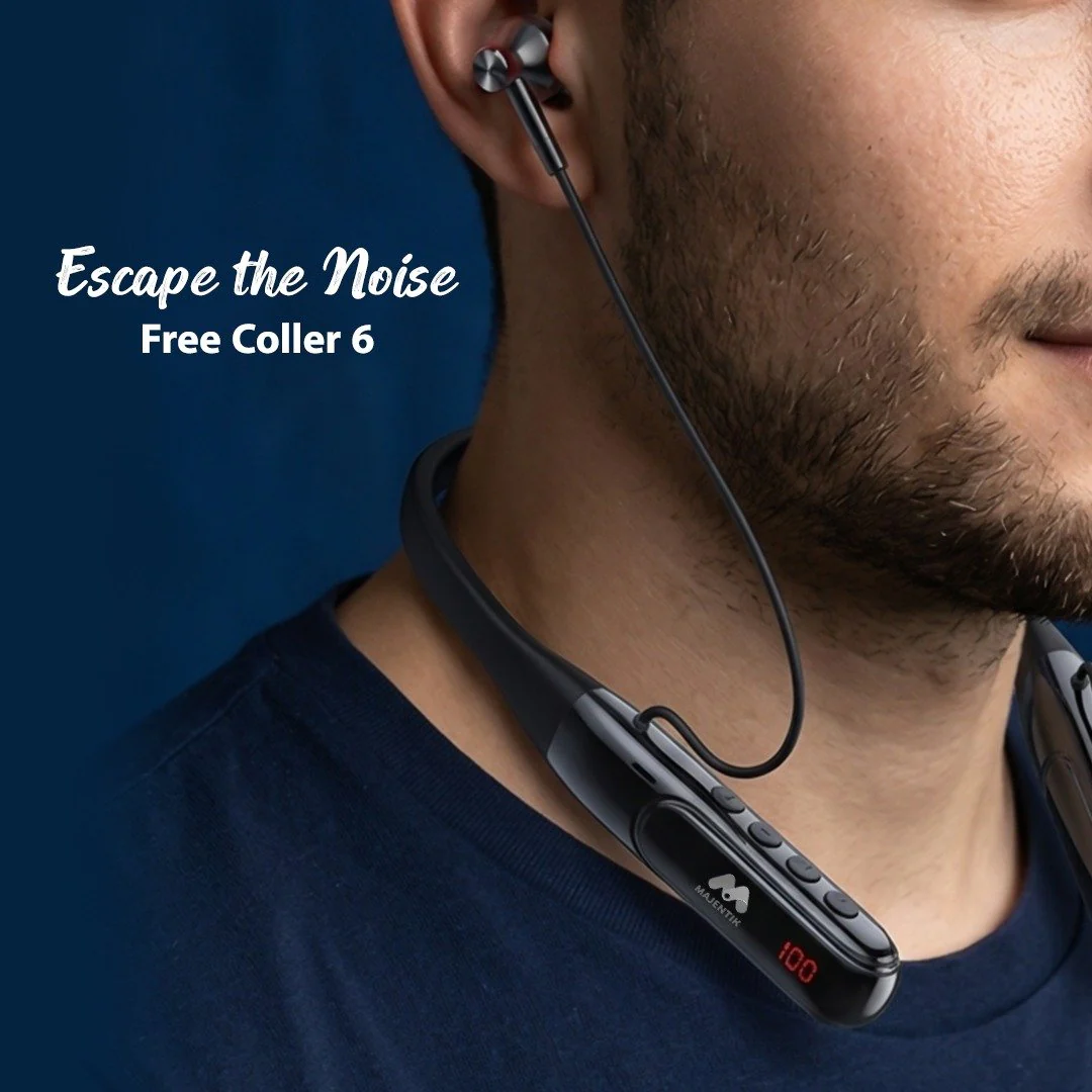 MAJENTIK Free Coller 6 Wireless Neckband Earphones