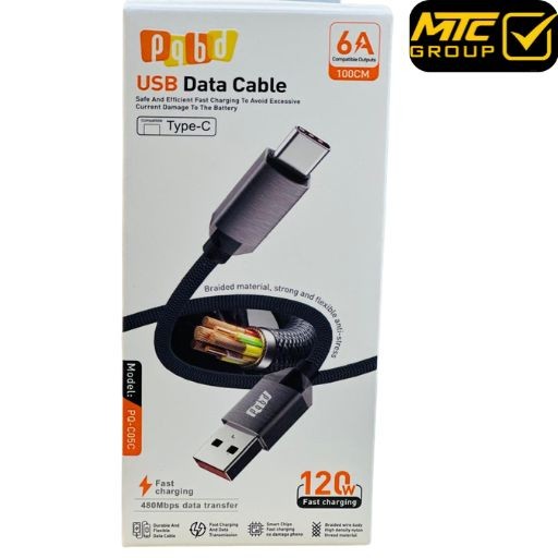 كابل بي كيو بي دي (تايب سي ، يو إس بي) 120 واط 6 امبير CL pqbd PQ-C05C TC 120W
