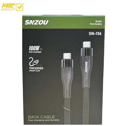 كابل سنزو تايب سي الى تايب سي 100 واط (سميك) CL SNZOU SN-136 100W TC DURABLE