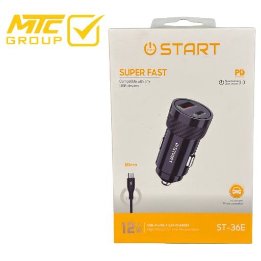 شاحن سيارة ستارت (مايكرو) 12 واط CC START ST-36E MICRO