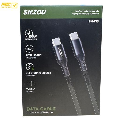 كابل سنزو تايب سي الى تايب سي 100 واط CL SNZOU SN-133 1OOW TC TO TC
