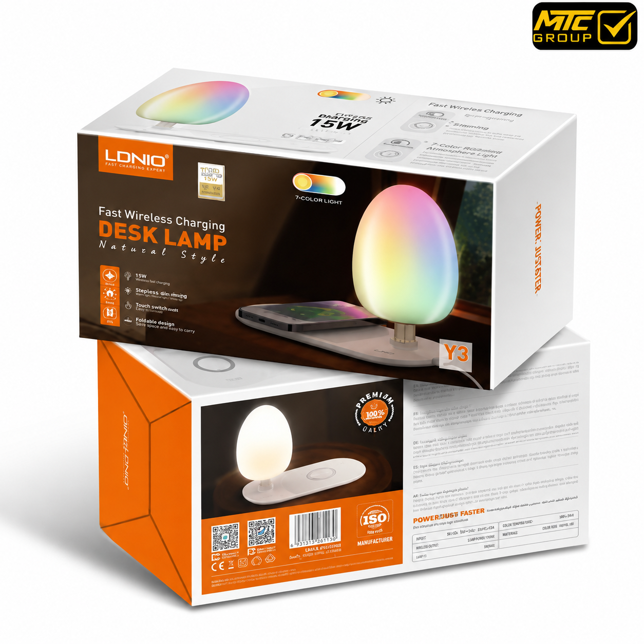 LDNIO DESK LAMP-FAST WIRELESS CHARGING Y3