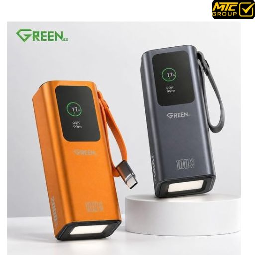 GREEN POWERBANK 20000mAh 100W PD SUPER FAST GE-B909